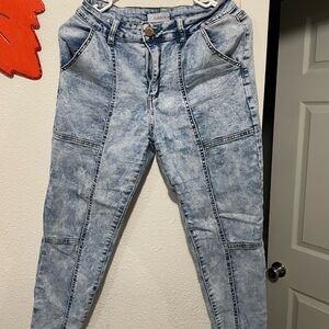BAMBOO High Rise Blue Jeans with Vintage-Inspired Look
